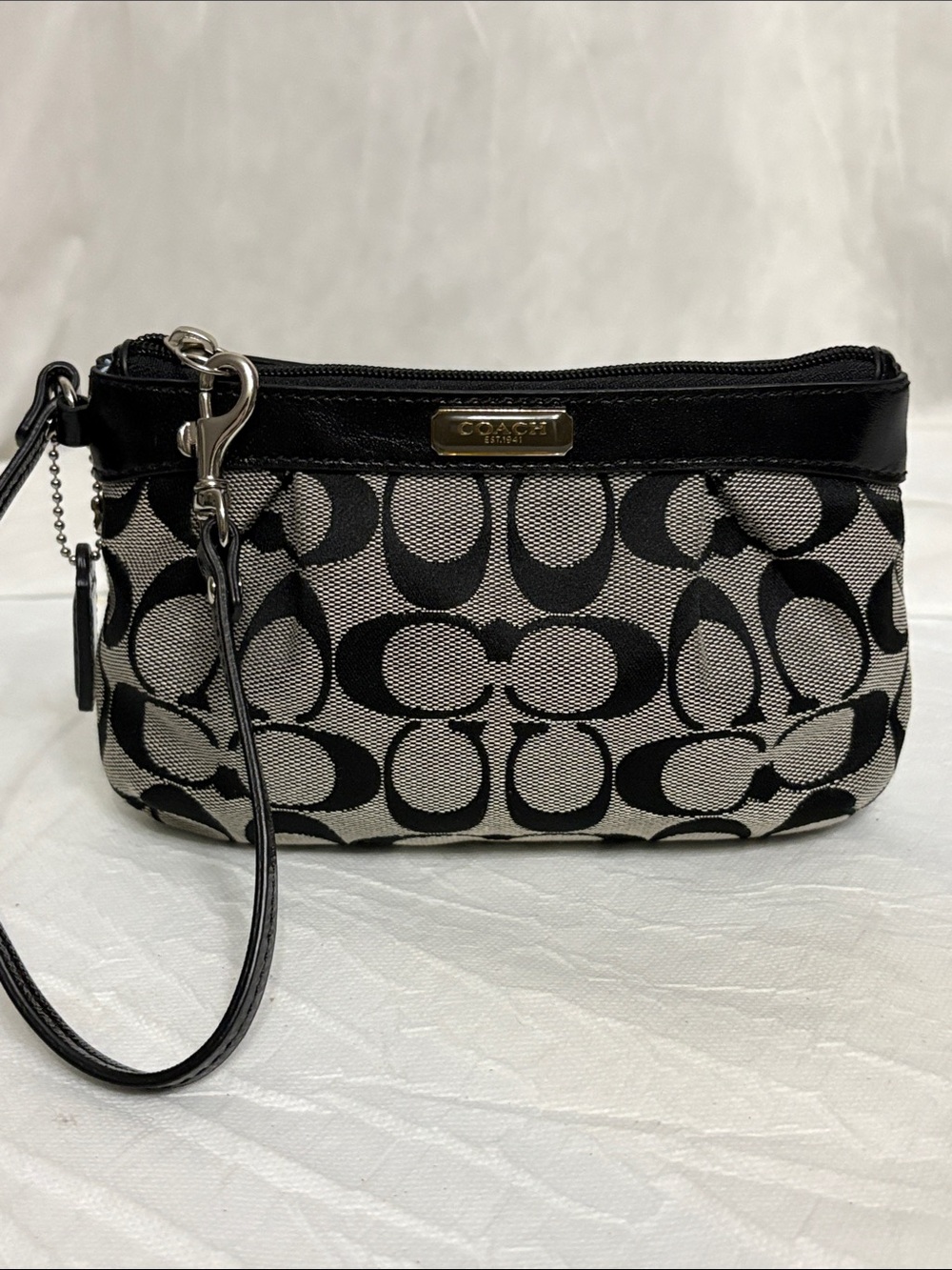 Coach Signature Canvas Wristlet